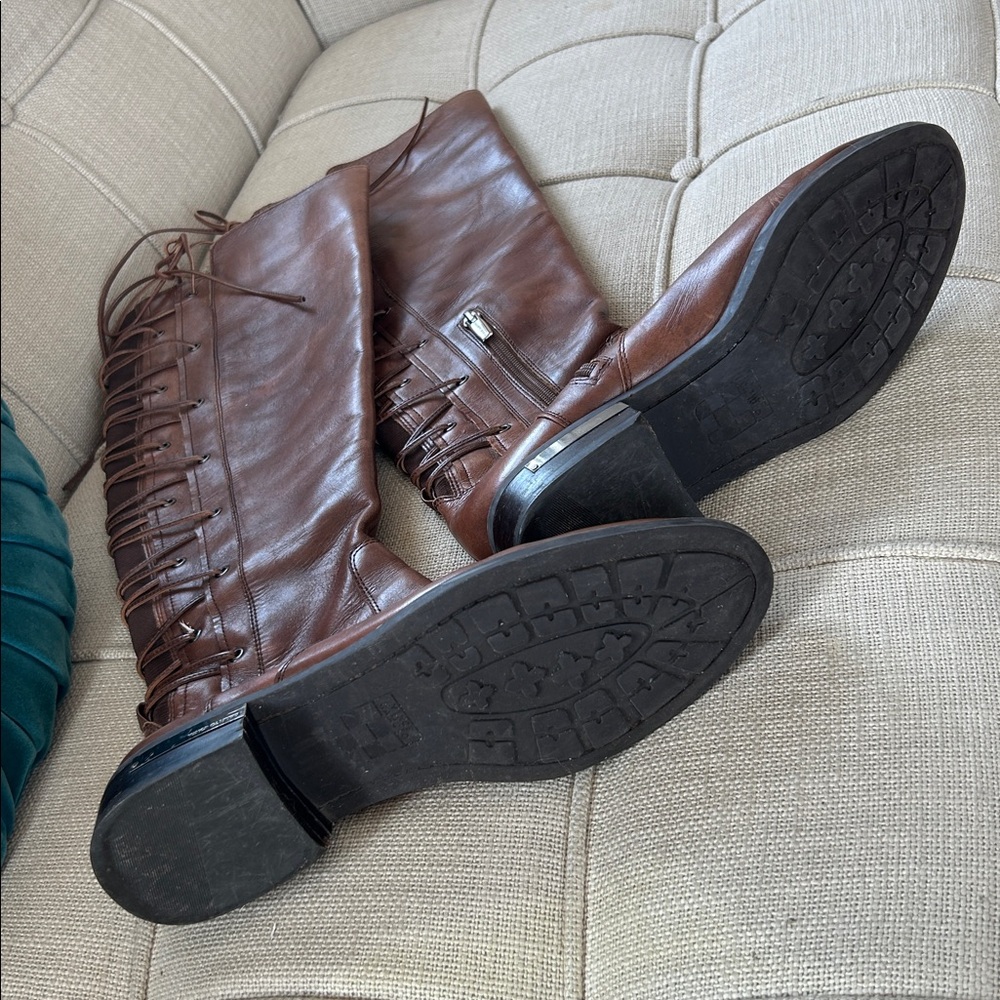 Vince Camuto Palenda Tall Lace-Up Riding Boots - Picture 5 of 11